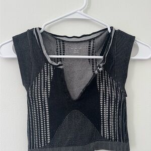 Urban Outfitters Black and Gray Crop Top